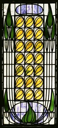 A Stained And Leaded Glass Panel