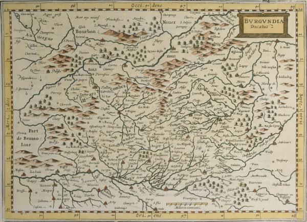 Burgundy (Bourgogne) , Map from 
