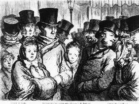 Encounter of Theatre Goers / aft.Daumier