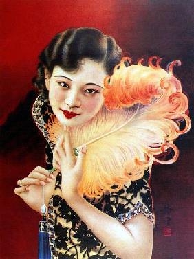 China: Art Deco influences Chinese glamour pin-up girl, Shanghai