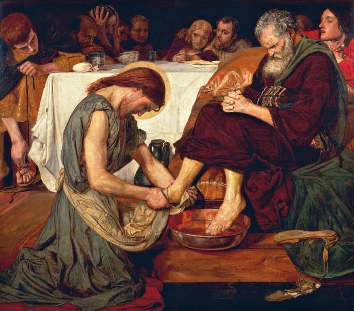 Christ washing Peter’s feet from 