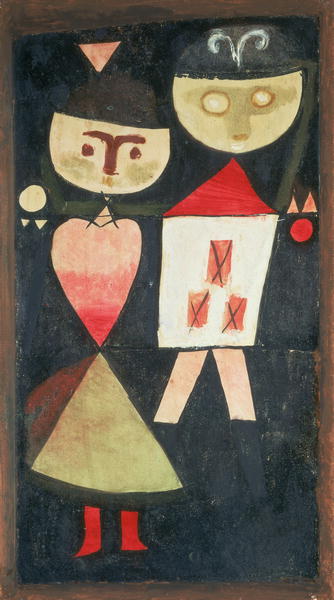 Couple in Fancy Dress, 1923 (no 28) (oil and w/c on paper on cardboard)  from 