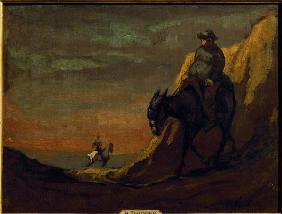 Cervantes /Don Quixote/ Daumier/ 1864/65