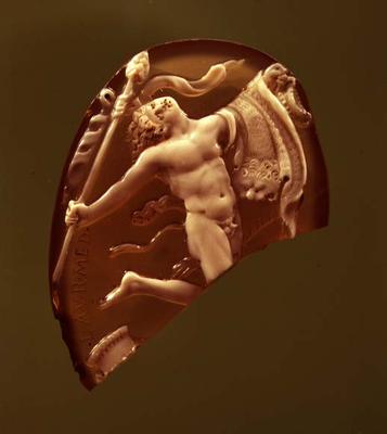 Cameo of a Dancing Satyr, 1st century BC (agate and onyx) from 