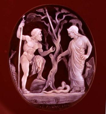 Cameo of Poseidon and Athena Competing for dominion over Attica, 1st century BC (onyx and sardonyx) from 