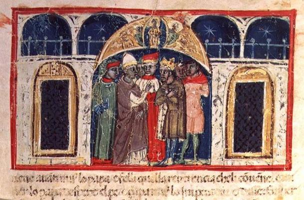 Codex Correr I 383 The Peace between Pope Alexander III (1159-81) and the Emperor Frederick Barbaros from 