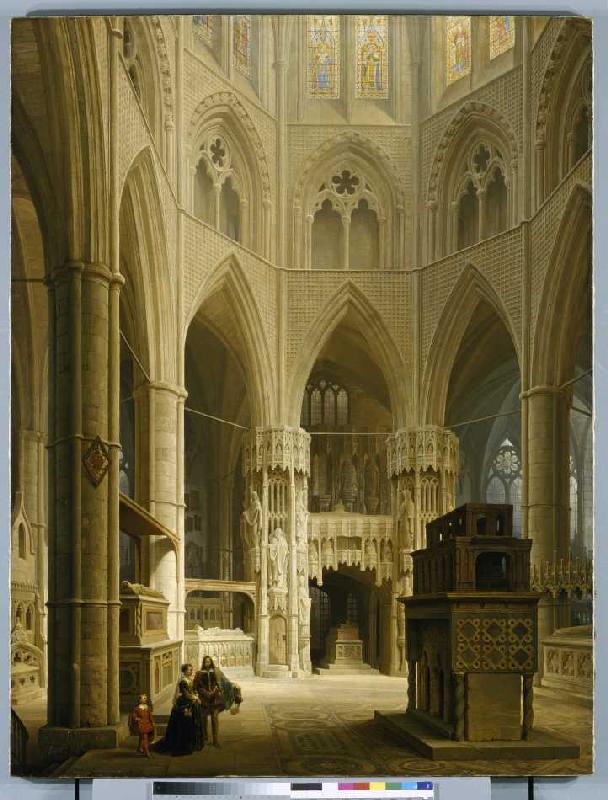 Der Chor der Westminster Abbey in London mit dem Grabmal Eduards des Bekenners from 