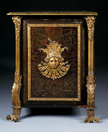 Detail Of Side Panel From A Louis XIV Ormolu-Mounted Boulle Brass-Inlaid Brown Tortoiseshell And Ebo from 