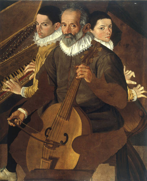 Three Musicians / Paint./ C16th from 