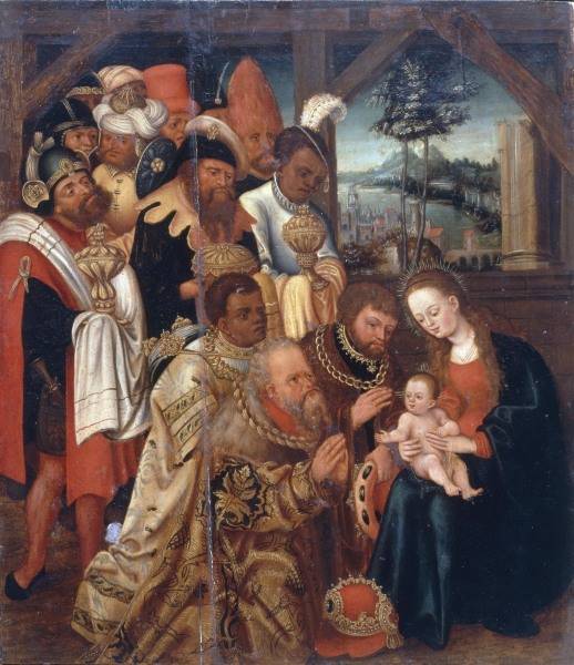 Adoration of the Kings / Paint./ C15th from 