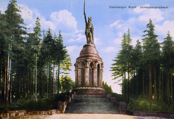 Detmold, Hermannsdenkmal, Fotopostkarte from 