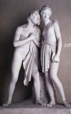 Daphnis and Chloe, sculpture by Ulisse Cambi (1807-95) (marble) from 