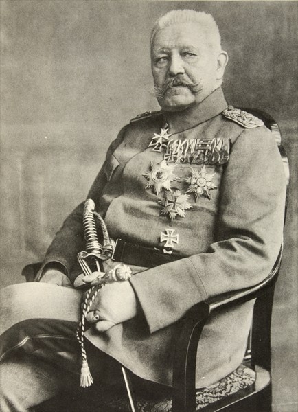 Field Marshal Paul von Hindenburg (b/w photo)  from 