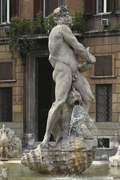 Fontana del Moro, detail (photo)  from 
