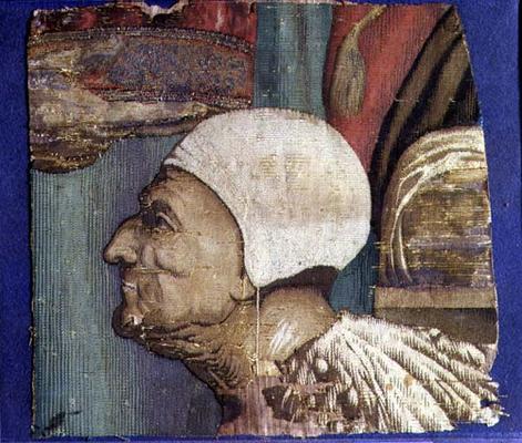 Fragment of a Tapestry Showing a Portrait of the Doge Loredan (textile) from 