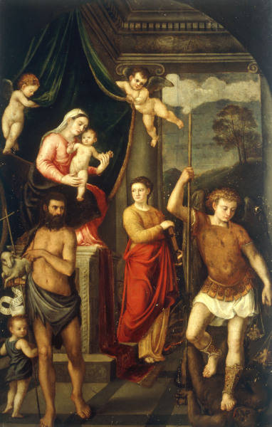 G.Muziano /Mary w.Child and Saints/ C16 from 