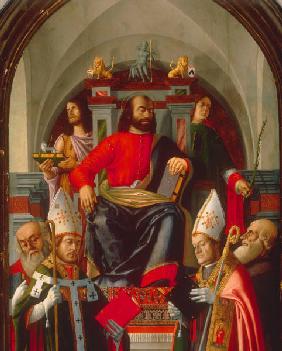 St Mark on the throne / Udine, Cathedral