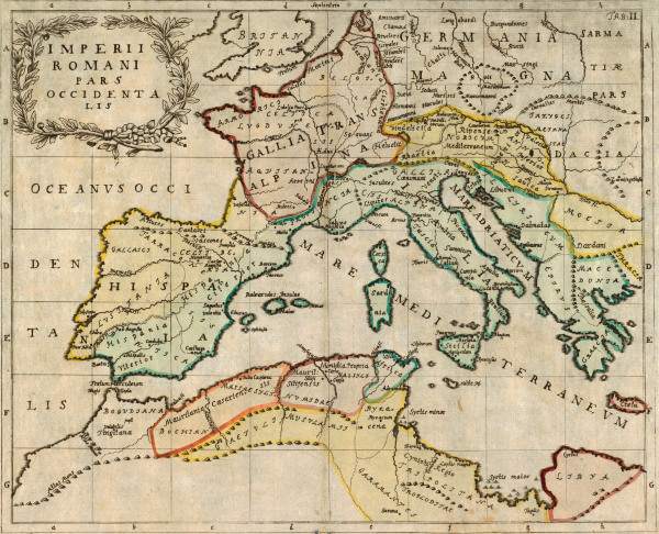 Map of the Roman Empire from 