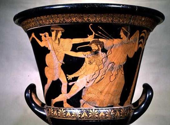 Herakles Struggling, detail from an Attic red-figure calyx-krater, 5th century BC (pottery) from 