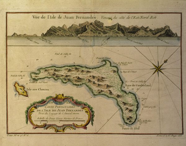 Juan Fern??ndez Islands , Map from 