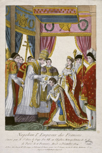 Coronation of Napoleon / Engraving from 