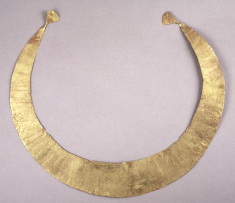 Lunula, from Cork, early Bronze Age (gold) from 