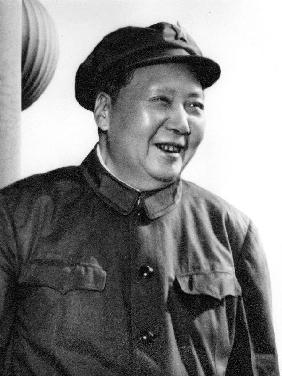Mao Tse Toung chinese President here during review of army of The Great Proletarian Cultural Revolut