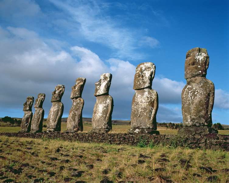 Monolithic Statues on Ahu Akivi, c.1000-1600 (photo)  from 
