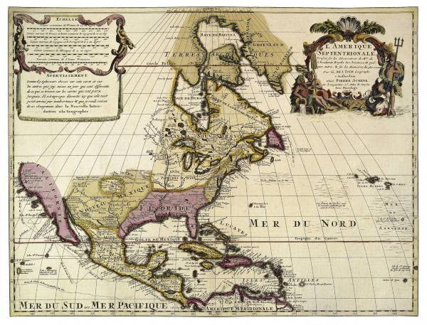 North America, Map 1708 from 