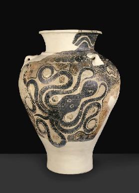 Pithos with octopus design, from Knossos, Crete, late Minoan period II, c.1450-1400 BC (painted eart