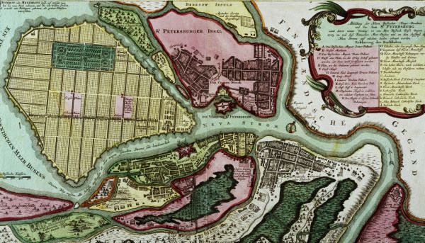 Plan of St. Petersburg 1728 from 