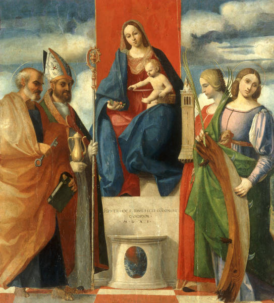 Pordenone / Enthroned Mary w.Saints from 