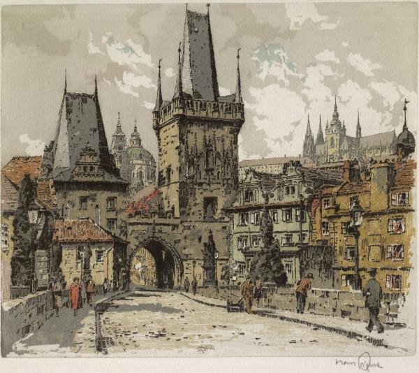 Prague , Charles Bridge from 