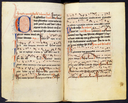 Psalter, Fully Noted, With Hymnal For The Temporal And Sanctoral, Hours Of The Virgin, With Extra Pr from 