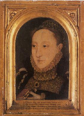 Portrait Of Queen Elizabeth I, Bust-Length, Holding A Prayer Book