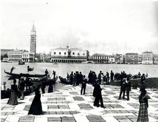 Panorama from the Molo of the Island of San Giorgio (b/w photo) 1880-1920 from 