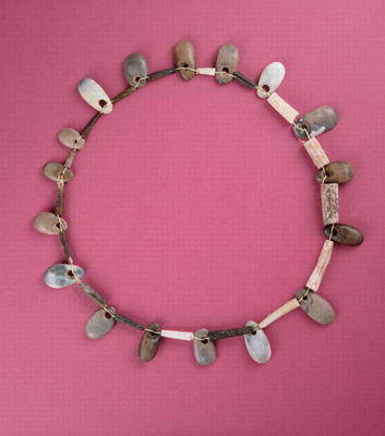 Prehistoric Necklace, found in caves in Palestine (shell and bone) from 