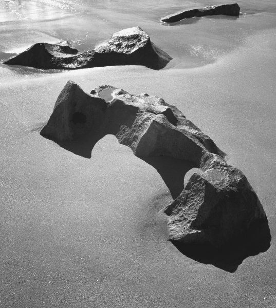 Rock on sand (b/w photo)  from 