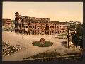 Italy, Rome, Colosseum and Meta sudante