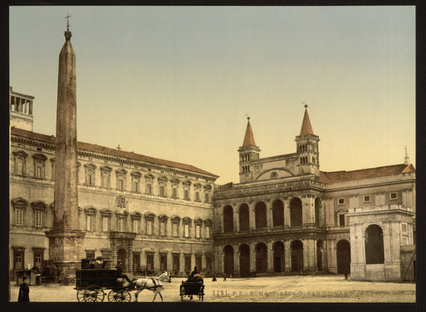 Italy, Rome, Piazza di San Giovanni from 