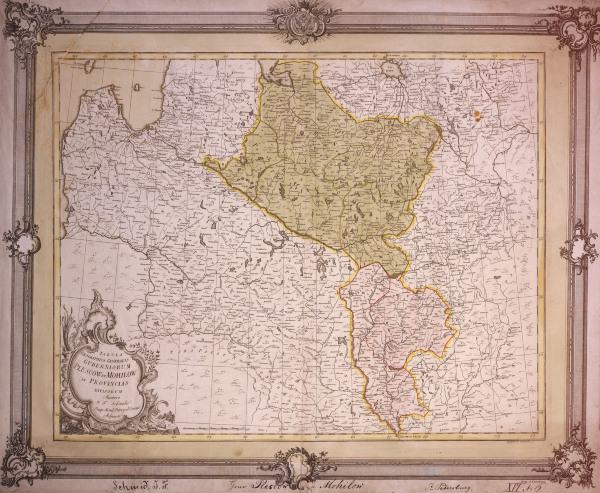 Russia , Map of Pskov & Mohilev from 