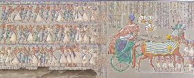 Ramses III in his chariot / after Relief
