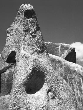 Rocks at Idar (b/w photo) 