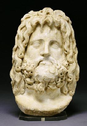 Roman Marble Head Of Serapis