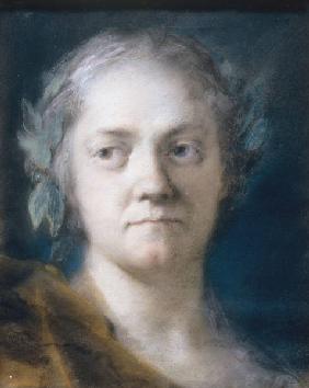 Carriera, Rosalba, Ital.Pastel painter, Venice 7.10.1675 - 15.4.1757. ''Self-portrait'', c.1743. Pas
