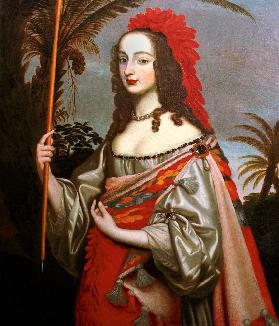 Sophie von Hannover as an Indian, painting by her sister Louise Hollandine of the Palatinate