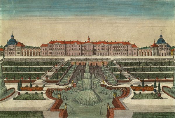 Peterhof Castle , Guckkastenblatt 1790 from 