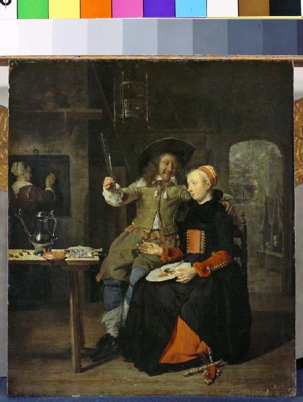 Selbstbildnis des Künstlers mit seiner Frau Isabella de Wolff im Wirtshaus from 