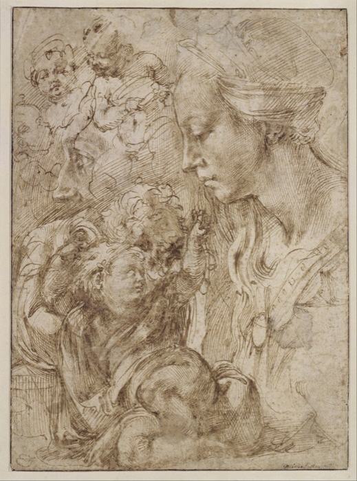 Studies for a Holy Family with John the Baptist as Child from 