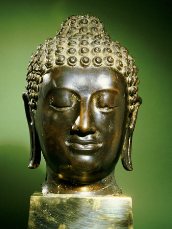 Sukhothai Bronze Head Of Buddha from 